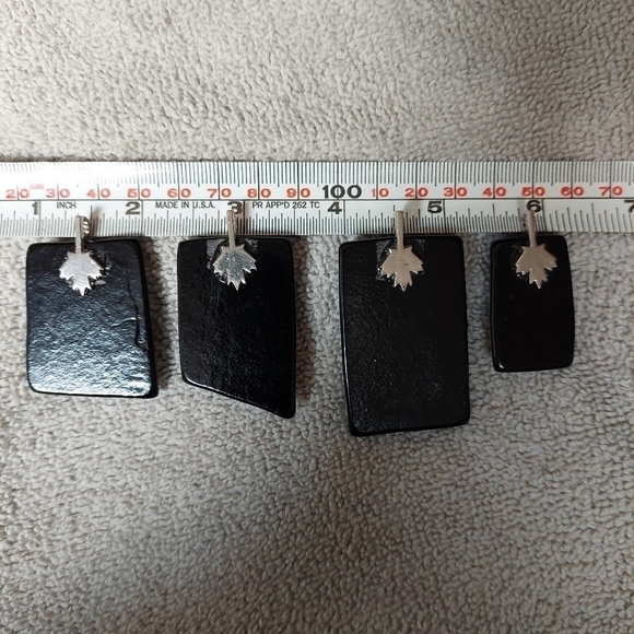 Set of 5 Fused Glass Pendants - Picture 7 of 9